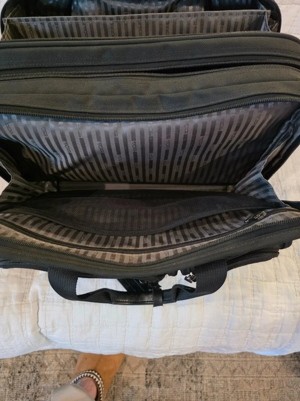 Tumi Alpha Expandable briefcase and overnighter